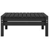 vidaXL 8 Piece Garden Lounge Set Black Solid Pinewood