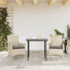 vidaXL Garden Chairs with Cushions 2 pcs Light Grey Poly Rattan