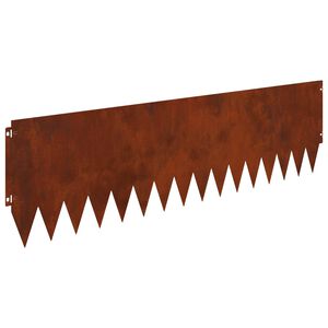 vidaXL Lawn Edging 20 pcs 103 x 30 cm Steel Rusty