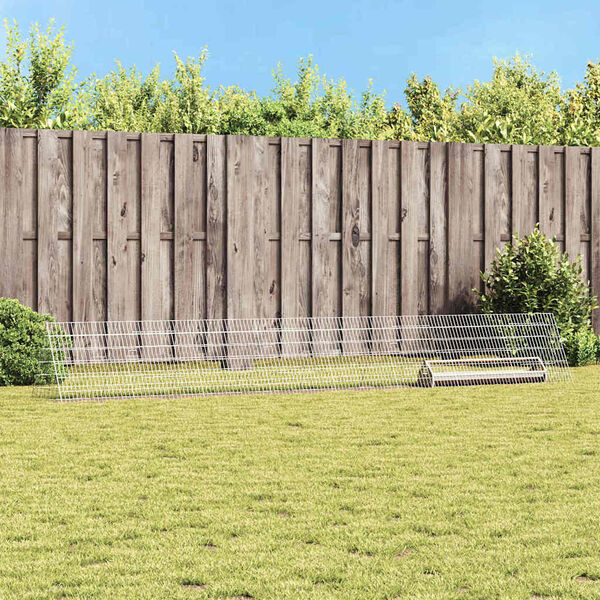 vidaXL Chicken Cage Silver 430 x 55 x 55 cm Galvanised Steel