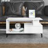 vidaXL Coffee Table High Gloss White 90x49x45 cm Engineered Wood