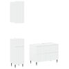 vidaXL 3 Piece Bathroom Cabinet Set ZWOLLE White Engineered Wood