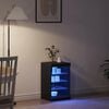 vidaXL LED Sideboard Black Oak 41 x 37 x 67 cm Engineered Wood