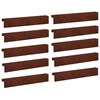 vidaXL Garden Cover Profile 10 pcs 100 x 10 x 15 cm Weathering Steel