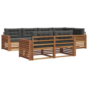 vidaXL Outdoor Sofa Set 7 pcs Natural and Anthracite