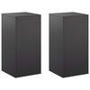 vidaXL Plant Stand 2 pcs Black 40 x 40 x 80 cm Steel