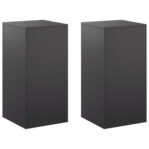vidaXL Plant Stand 2 pcs Black 40 x 40 x 80 cm Steel