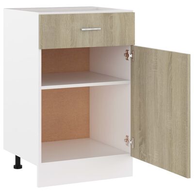 vidaXL Drawer Bottom Cabinet Sonoma Oak 50x46x81.5 cm Engineered Wood