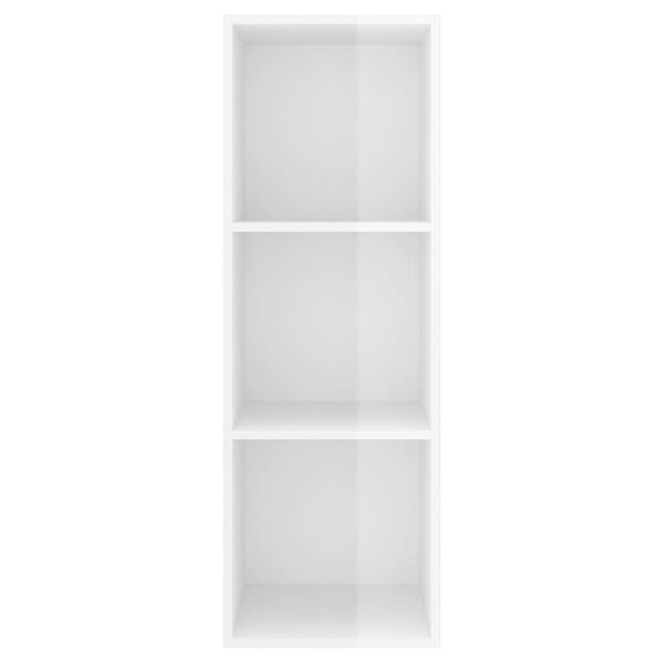 vidaXL Wall-mounted TV Cabinet High Gloss White 37x37x107 cm Engineered Wood