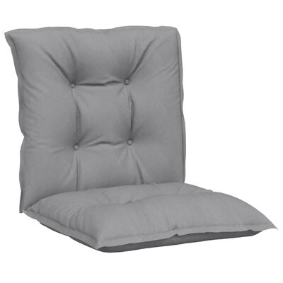 vidaXL Garden Lowback Chair Cushions 4 pcs Grey 100x50x7 cm Fabric