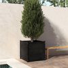 vidaXL Garden Planter Black 70x70x70 cm Solid Pinewood