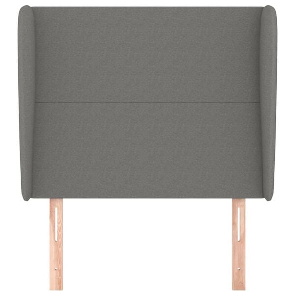 vidaXL Headboard with Ears Dark Grey 83 cm Fabric