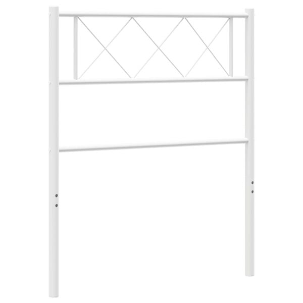 vidaXL Metal Replace Headboard White 107 cm
