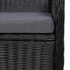 vidaXL 7 Piece Outdoor Dining Set Poly Rattan Black