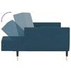 vidaXL 2-Seater Sofa Bed with Two Pillows Black Velvet