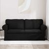 vidaXL Sofa 140cm Black Metal