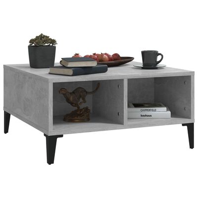 vidaXL Coffee Table Concrete Grey 60x60x30 cm Engineered Wood