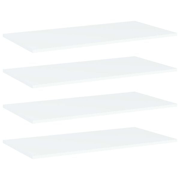 vidaXL Bookshelf Boards 4 pcs White 80x40x1.5 cm Engineered Wood