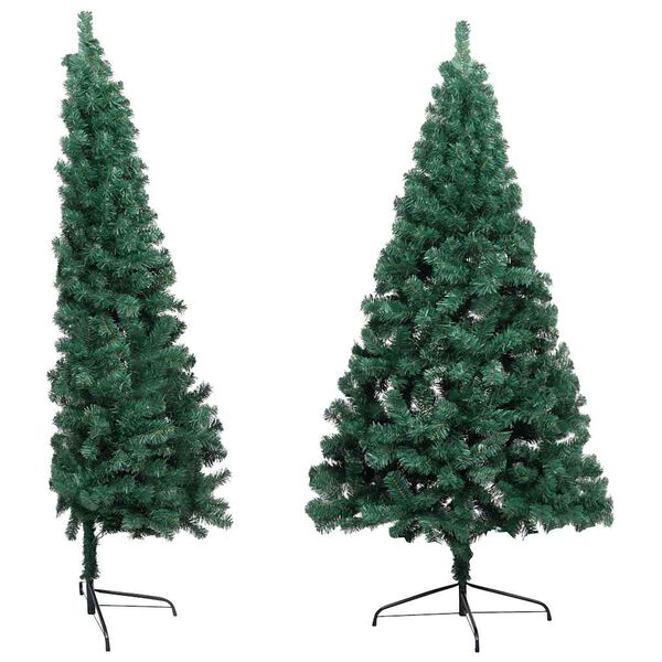 vidaXL Artificial Half Pre-lit Christmas Tree with Ball Set Green 120 cm