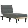 vidaXL Chaise Longue Dark Grey Fabric