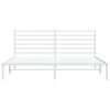 vidaXL Metal Bed Frame without Mattress with Headboard White 180x200cm