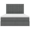 vidaXL Storage Bed with Mattress Dark Grey 137 x 190 cm Faux Leather
