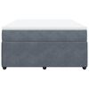 vidaXL Box Spring Bed with Mattress Dark Grey Double Velvet