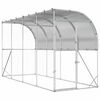 vidaXL Against Wall Chicken Coop Silver 400 x 150 x 215 cm