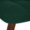 vidaXL Rocking Chair with Stool Dark Green Velvet