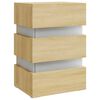 vidaXL LED Bedside Cabinet Sonoma Oak 45x35x67 cm Engineered Wood
