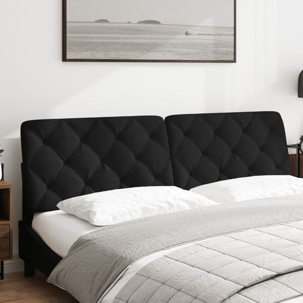 vidaXL Headboard Cushion Black 180 cm Velvet