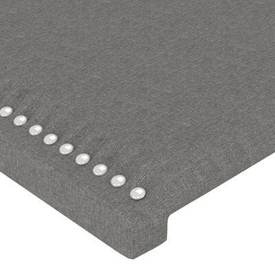 vidaXL LED Headboard Dark Grey 160x5x78/88 cm Fabric