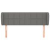vidaXL Headboard with Ears Dark Grey 147 cm Fabric