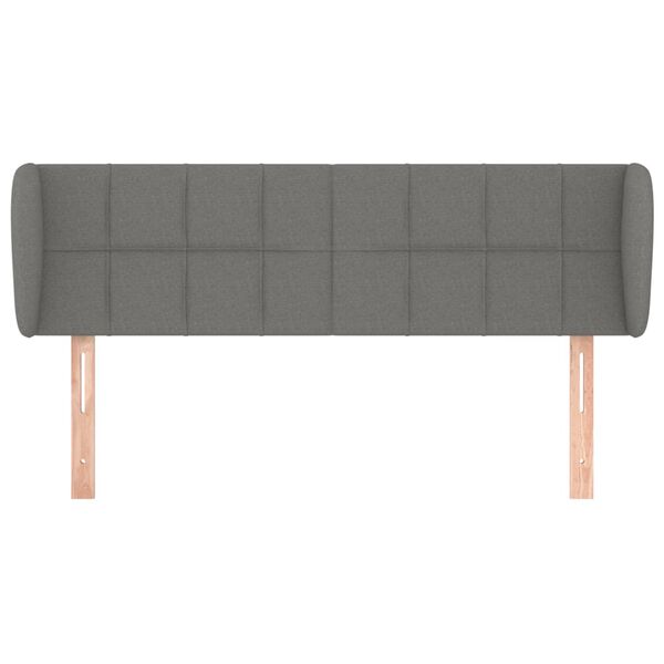vidaXL Headboard with Ears Dark Grey 147 cm Fabric