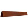 vidaXL Lawn Edging 4 pcs Rusty 450 x 0.05 x 20 cm Weathering Steel