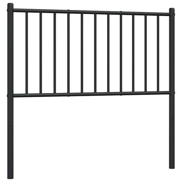 vidaXL Metal Replace Headboard Black 90 cm