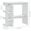 vidaXL Bar Table with Storage Rack White 100x50x101.5 cm Engineered Wood