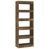 vidaXL Book Cabinet/Room Divider Smoked Oak 60x30x166 cm