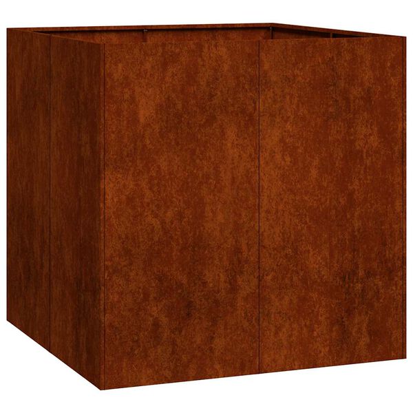 vidaXL Planter Rusty 80x80x80 cm Weathering Steel