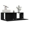 vidaXL 8 Piece TV Cabinet Set Black Engineered Wood