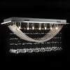 vidaXL White Ceiling Lamp with Glittering Glass Crystal Beads 8 x G9 29 cm