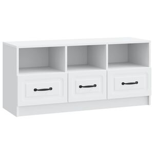 vidaXL TV Cabinet with Drawer White 102 x 34.5 x 47 cm Engineered Wood