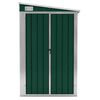 vidaXL Wall-mounted Garden Shed Green 118x382x178 cm Galvanised Steel