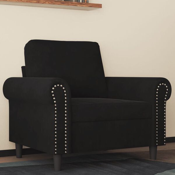 vidaXL Sofa Chair Black 60 cm Velvet