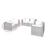 vidaXL 6 Piece Garden Lounge Set with Cushions Poly Rattan Grey
