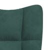 vidaXL Rocking Chair Dark Green Velvet