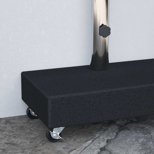 vidaXL Umbrella Base Black 45x25x8 cm Granite