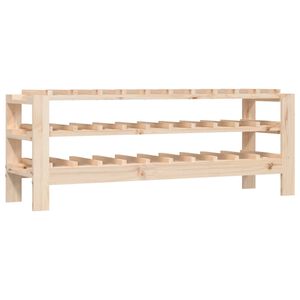 vidaXL Wine Rack 109.5x30x42 cm Solid Wood Pine