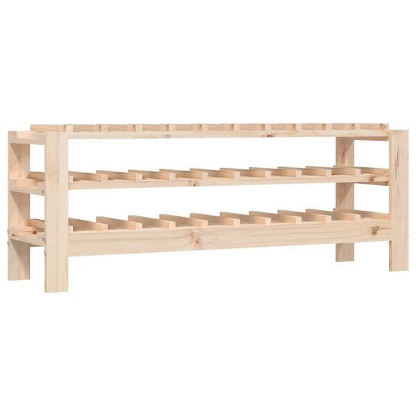 vidaXL Wine Rack 109.5x30x42 cm Solid Wood Pine