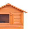 vidaXL Outdoor Rabbit Hutch Small Animal House Pet Cage 3 Layers Wood